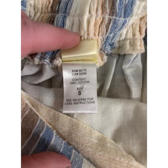 Anthropologie Sami Dress Small Lagenlook Lace Guazy Strapless Tie back Midi - Picture 9 of 9